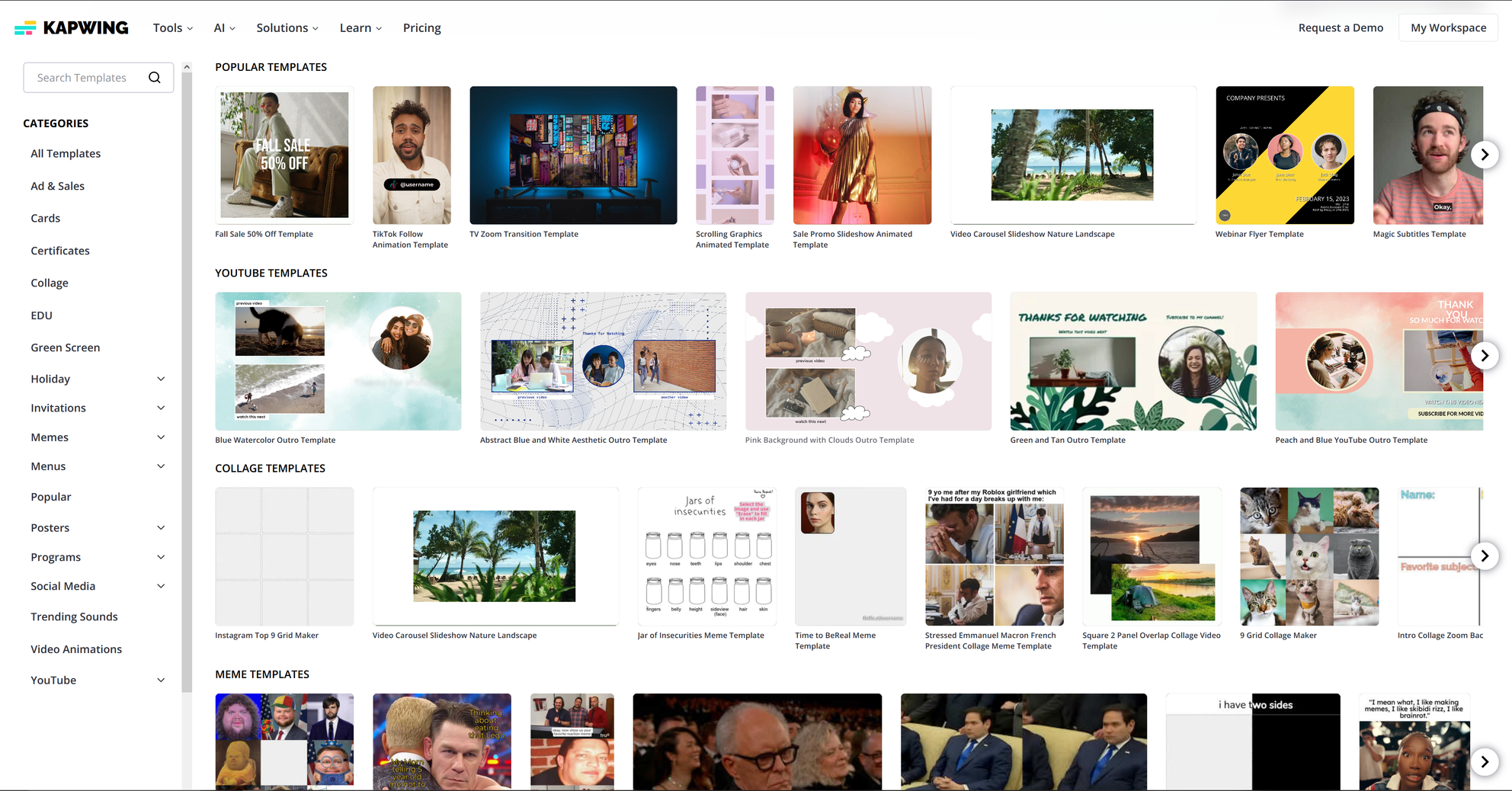 Alternative video template library for CapCut-style templates.